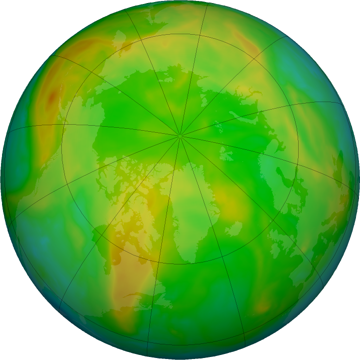 Arctic ozone map for 01 June 2020